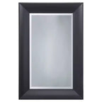 Decorative Wall Mirror with Beveled Edge Black Finish - Yosemite Home Decor: Modern Style, Wall Mount, No Assembly Required