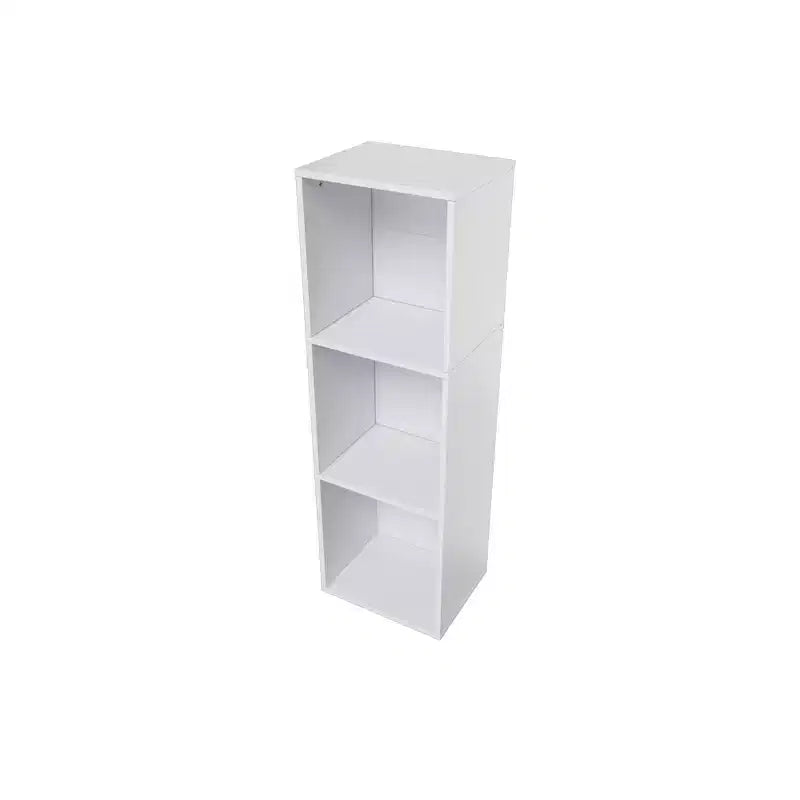 Libreria Etagere a 3 Ripiani Rovere Naturale / Bianco – Montaggio Monoposto