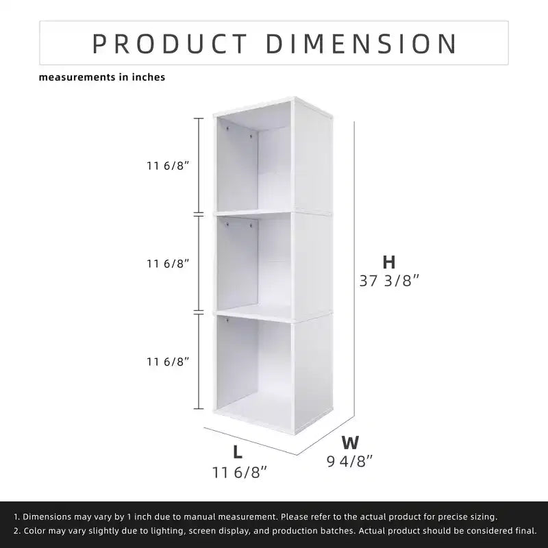 Libreria Etagere a 3 Ripiani Rovere Naturale / Bianco – Montaggio Monoposto