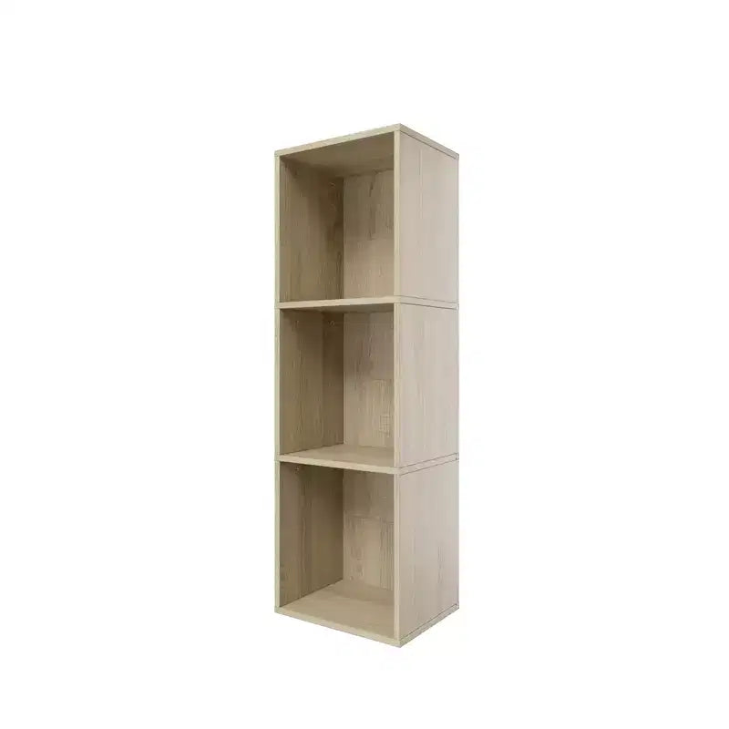 Libreria Etagere a 3 Ripiani Rovere Naturale / Bianco – Montaggio Monoposto