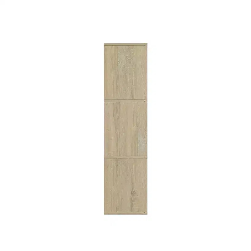 Libreria Etagere a 3 Ripiani Rovere Naturale / Bianco – Montaggio Monoposto