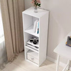 Libreria Etagere a 3 Ripiani Rovere Naturale / Bianco – Montaggio Monoposto