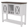 Sideboard Buffet Storage Cabinet, Farmhouse Wine Bar Cabinet, with Wine Glass Rack, Ideal for Home,Dining, Living Room