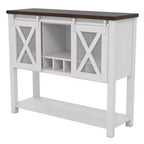 Sideboard Buffet Storage Cabinet, Farmhouse Wine Bar Cabinet, with Wine Glass Rack, Ideal for Home,Dining, Living Room