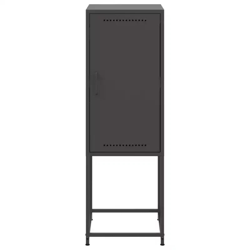 Highboard in Acciaio Nero – Anta Singola, Stile Industriale