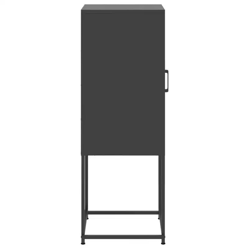 Highboard in Acciaio Nero – Anta Singola, Stile Industriale