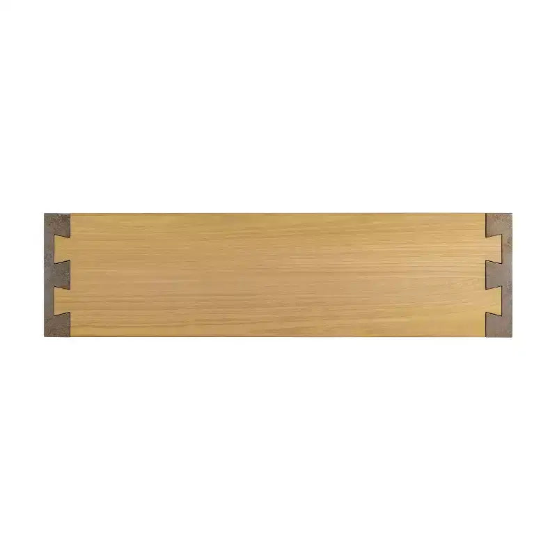 Tavolo Consolle Industriale Marrone con Ripiano Inferiore, Top Effetto Legno, 150 cm Larghezza, Montaggio 1 Persona