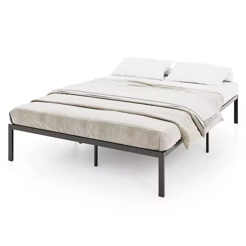 Costway Full Size Metal Bed Frame Heavy Duty Support Slats Mattress Foundation