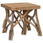 Tavolino quadrato, marrone, base in legno incrociata, 1 pezzo