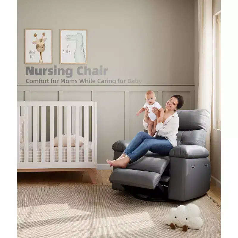 Ampia poltrona reclinabile manuale con calore e massaggio, in pelle PU – Beige/Nero/Caffè/Grigio/Retrò/Marrone chiaro, seduta singola