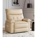 Oversized Wide Recliner Chair - Heat and Massage, PU Leather Extra Wide Manual Recliner for Adults, Large Lazy Chair with 1.5X Sponge Comfort Arm