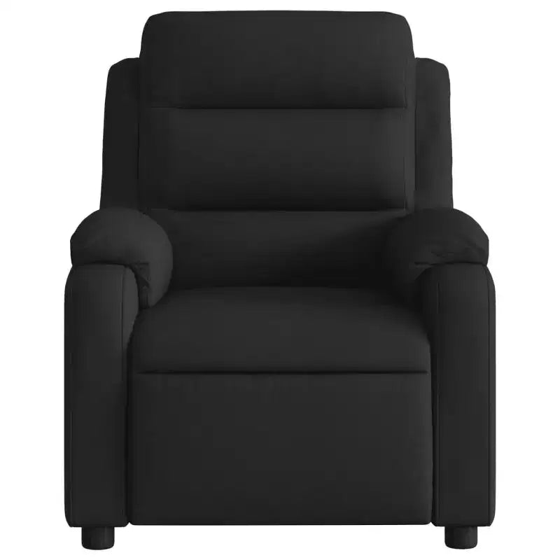 Poltrona reclinabile da massaggio in poliestere nero/grigio scuro/grigio chiaro, reclinazione manuale a spinta, singola