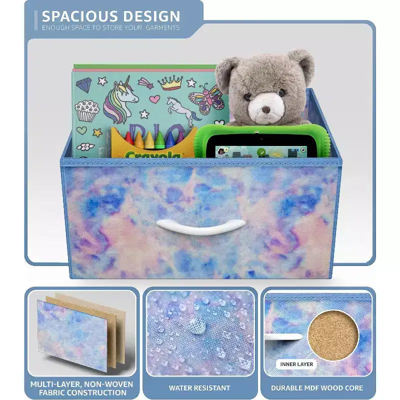 Cassettiera a 9 cassetti in tessuto grigio con struttura in acciaio e piano in legno – 1 Persona