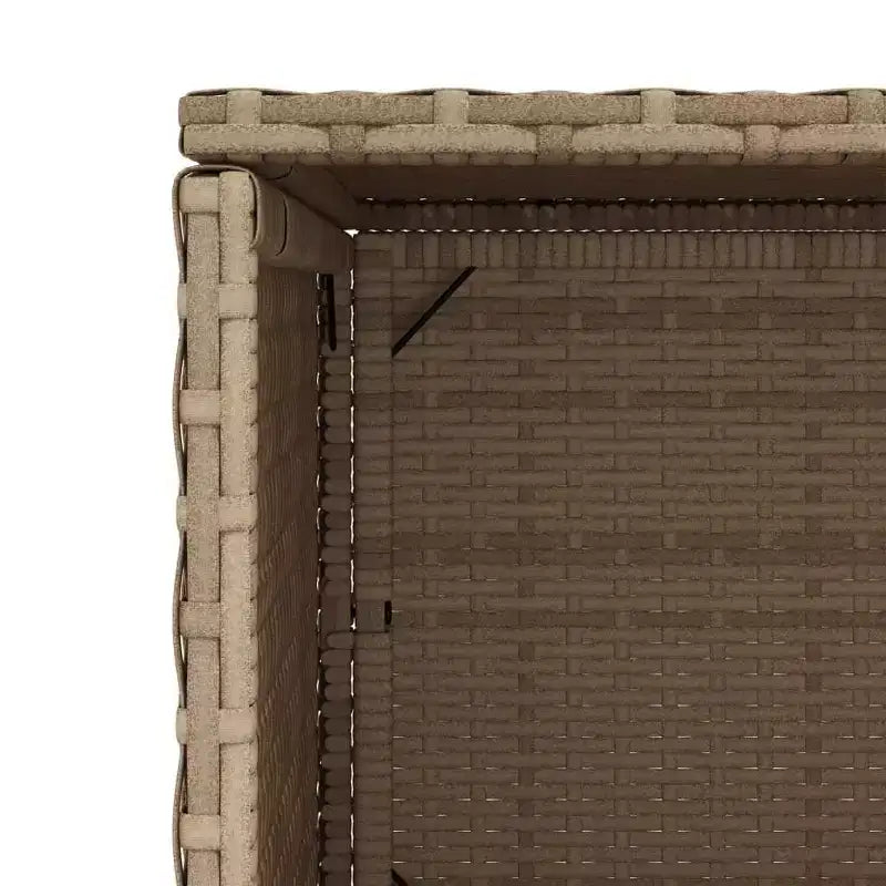 Mobile Contenitore da Esterno in Polyrattan Beige/Nero/Marrone/Grigio, 2 Ante, Montaggio 1 Persona