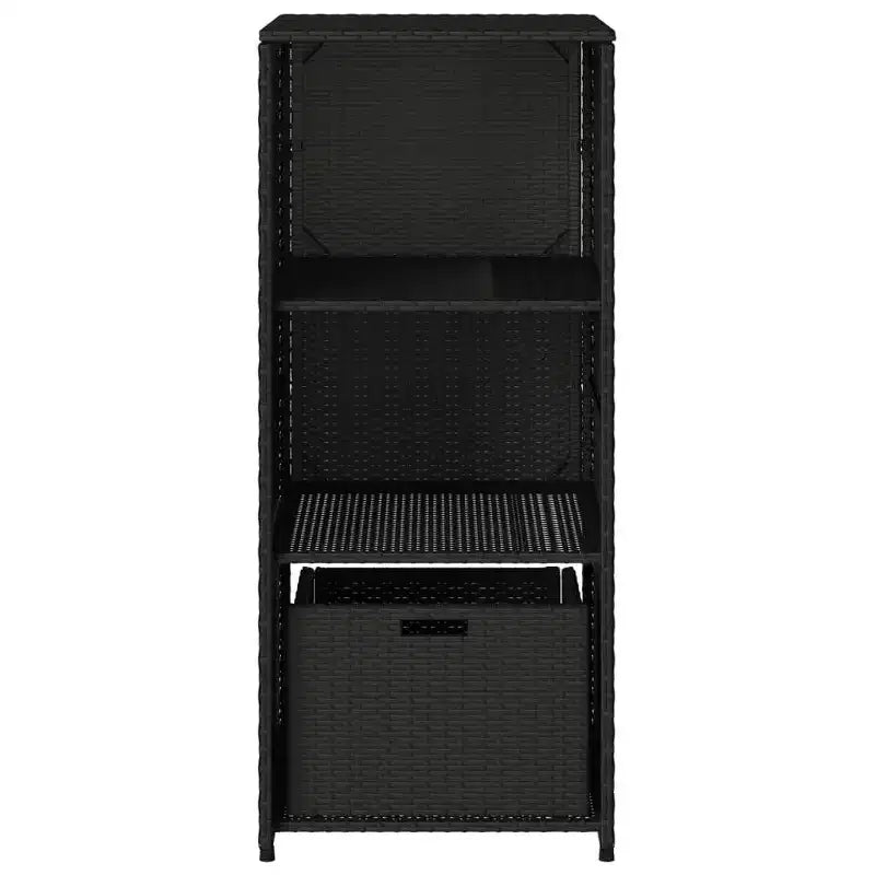 Mobile Contenitore da Esterno in Polyrattan Beige/Nero/Marrone/Grigio, 2 Ante, Montaggio 1 Persona