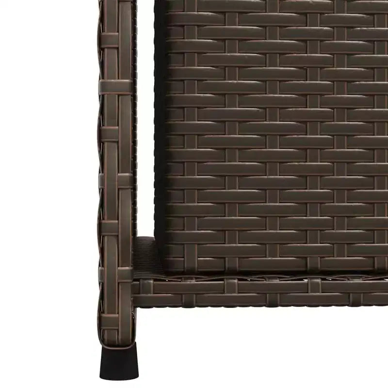 Mobile Contenitore da Esterno in Polyrattan Beige/Nero/Marrone/Grigio, 2 Ante, Montaggio 1 Persona