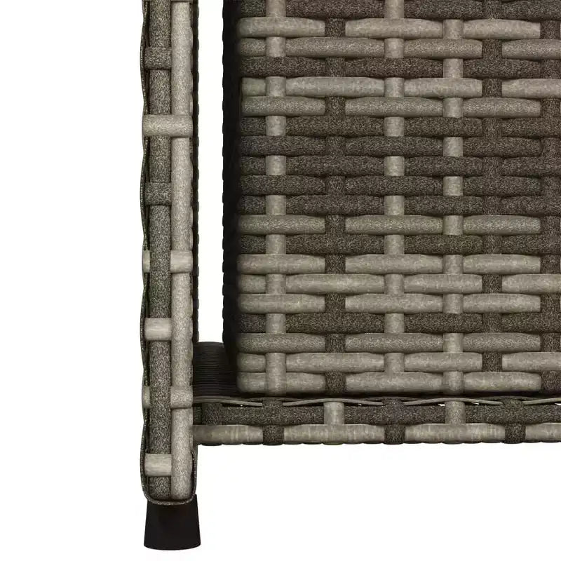 Mobile Contenitore da Esterno in Polyrattan Beige/Nero/Marrone/Grigio, 2 Ante, Montaggio 1 Persona