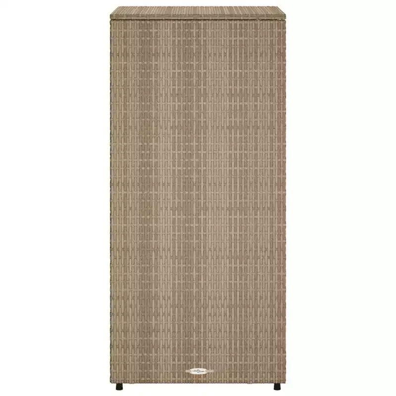 Mobile Contenitore da Esterno in Polyrattan Beige/Nero/Marrone/Grigio, 2 Ante, Montaggio 1 Persona