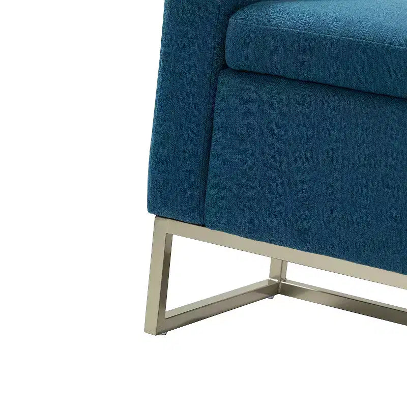 Panca Contenitore Imbottita, Beige/Blu/Grigio/Lino/Blu marino, Rettangolare