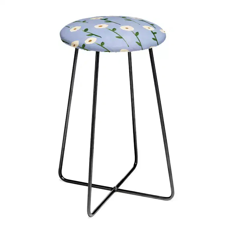 Reves et Histoires Cute Little Flowers Counter Height Barstool - Deny Designs